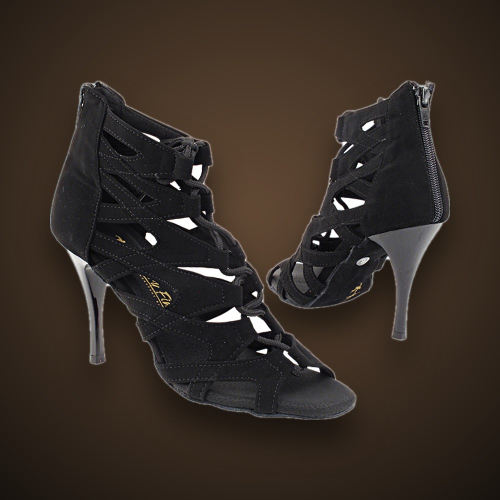 Dennis PaSamba Very Fine 3303 Latin Dance Boot in Black, Latin dance shoes from Dennis PaSamba Dance Company in Chicago