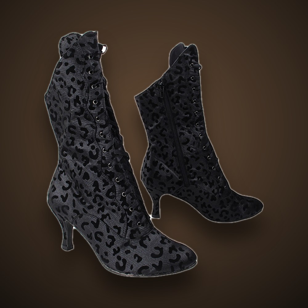 Dennis PaSamba Very Fine 3301 Victorian Lace-Up Dance Boot in Black, Latin dance shoes from Dennis PaSamba Dance Company in Chicago