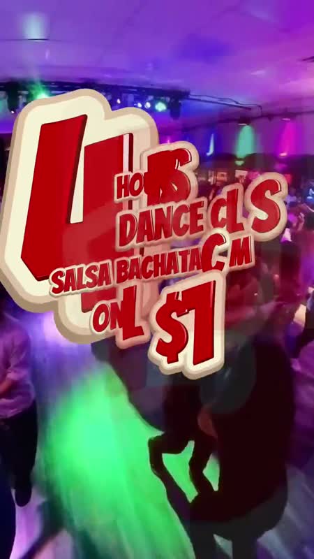 Social dancing under the studio lights on a Friday night