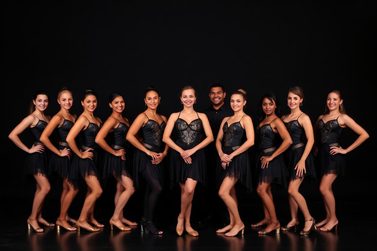 Dennis PaSamba Performance Team group portrait in coordinated costumes