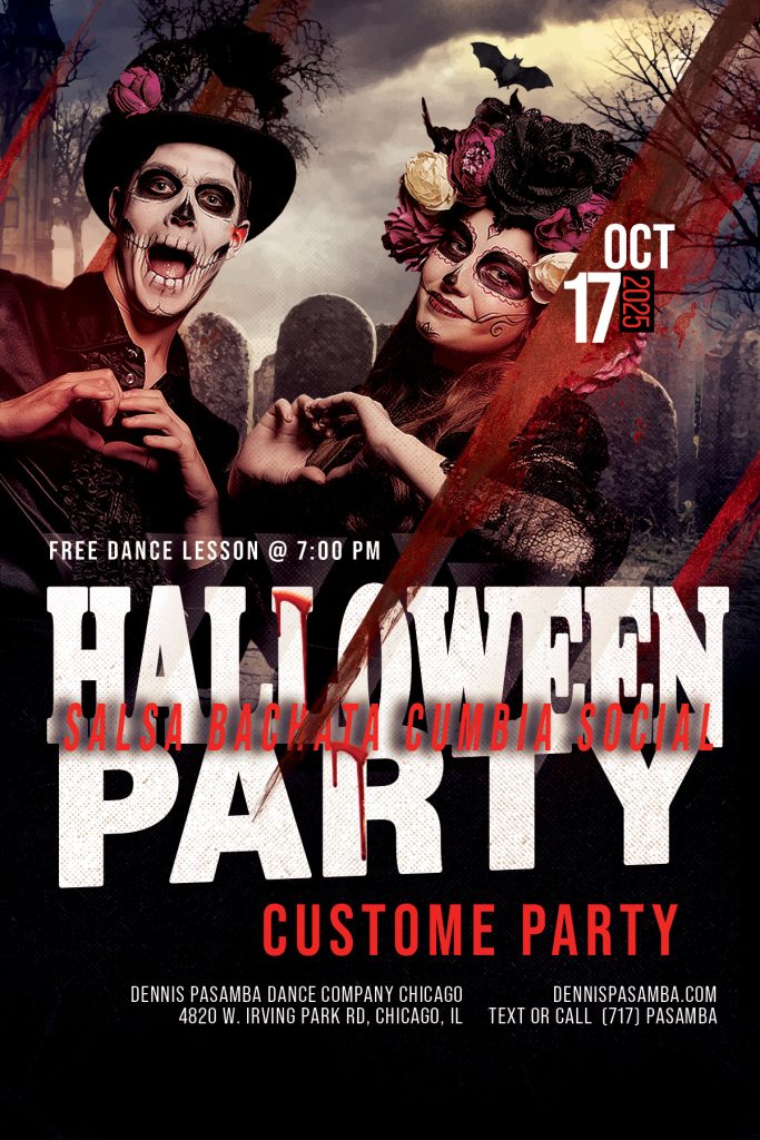 Get ready to haunt the dance floor at Dennis PaSamba Dance Company’s Halloween Costume Dance Party!