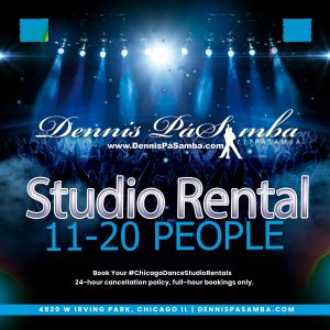Latin dance studio rental Irving Park Chicago studio interior