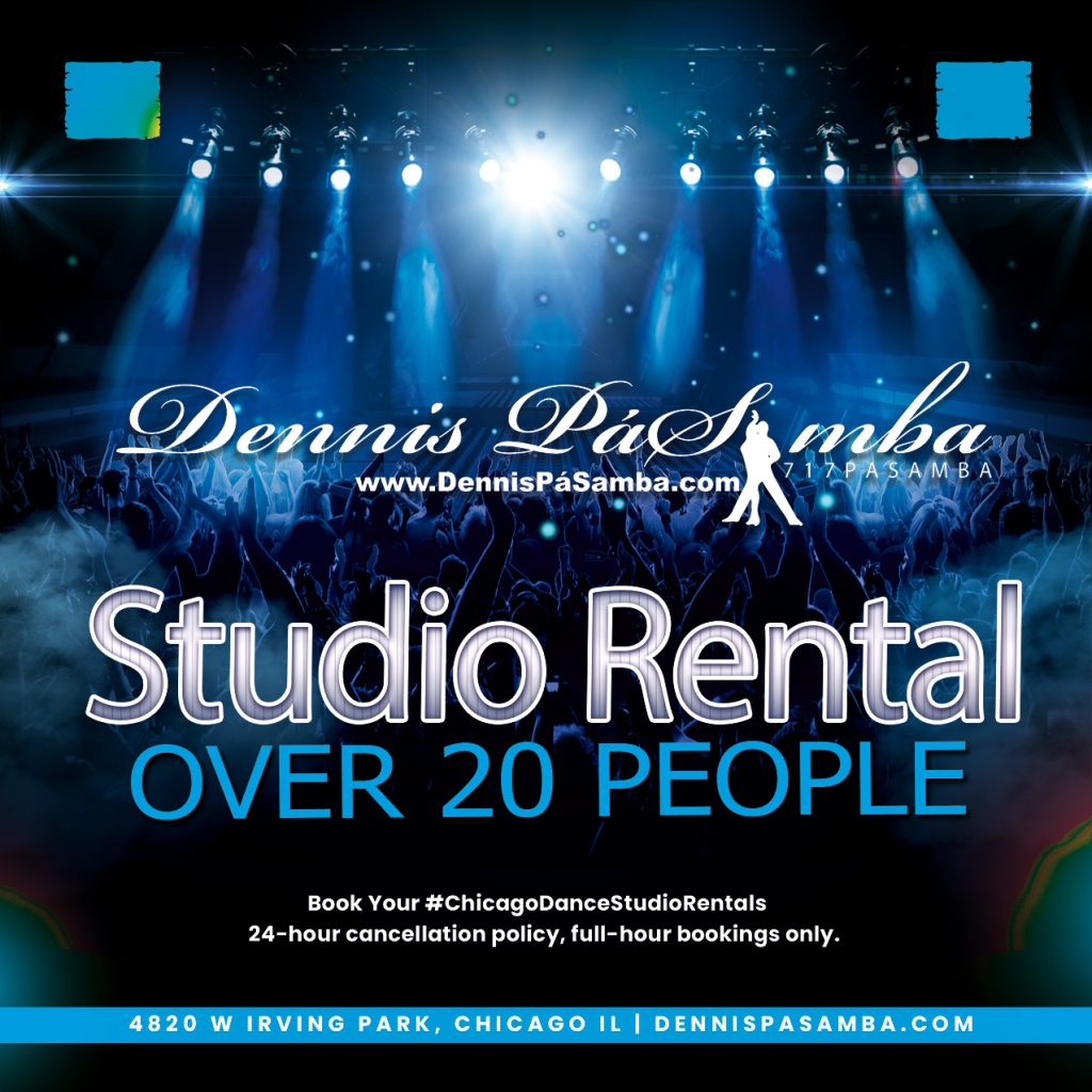 Latin dance studio rental Irving Park Chicago studio interior